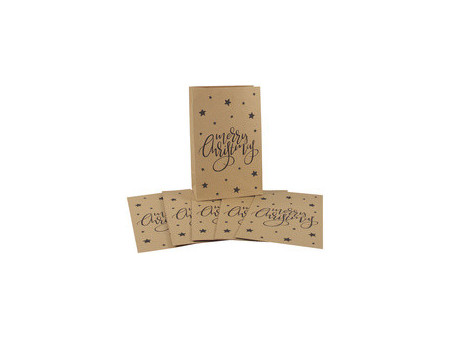 CACTUS Pochette cadeau de Noël 'Merry Christmas', 100x160 mm