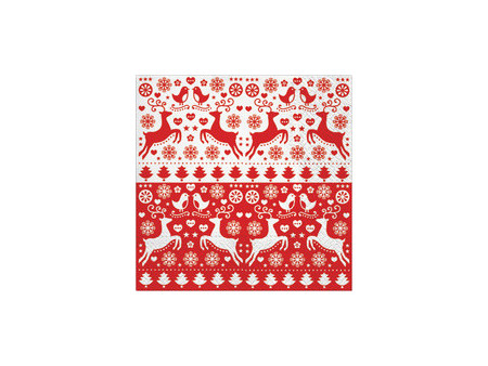 CACTUS Serviette à motif de Noël 'Cerfs'