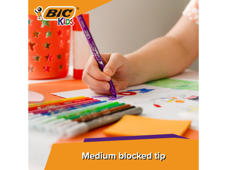 BIC KIDS Feutre Kid Couleur medium, étui en carton de 24