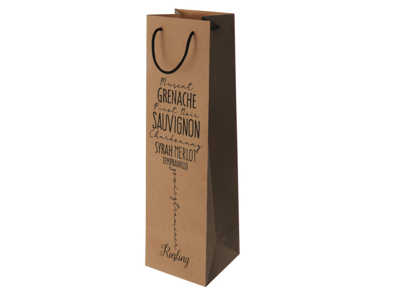 SUSY CARD Sac cadeau pour bouteille 'Wine glass'