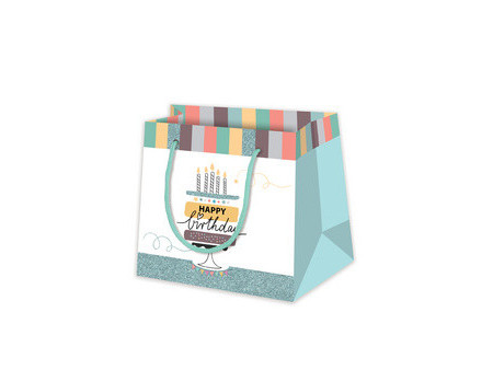 SUSY CARD Sac cadeau 'Happy Eco B-day Cake', petit