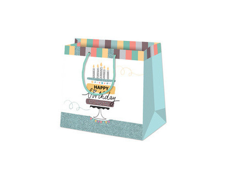 SUSY CARD Sac cadeau 'Happy Eco B-day Cake', moyen