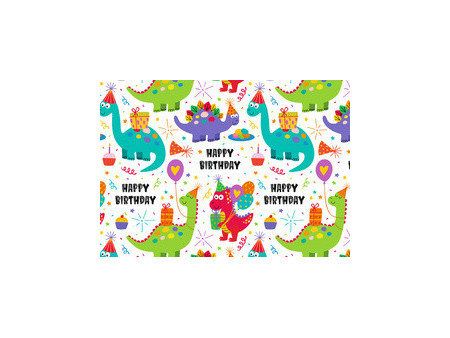 SUSY CARD Papier cadeau 'Birthday Dinos', sur rouleau
