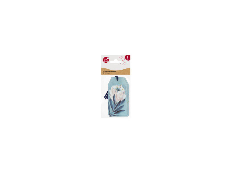 SUSY CARD Etiquette cadeau carré 'Swan lake bloom'