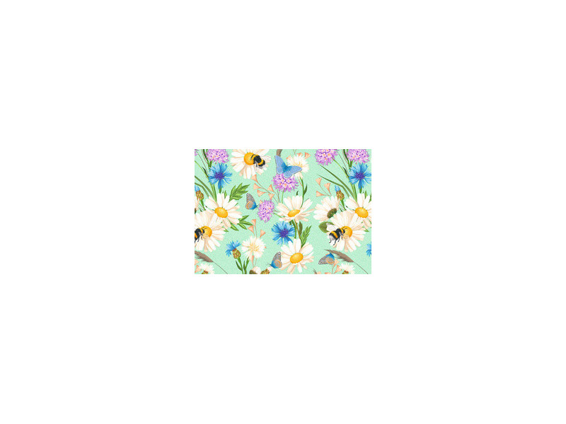 SUSY CARD Papier cadeau 'Pré fleuri', sur rouleau