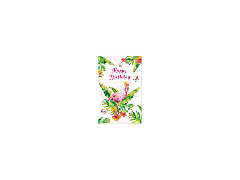 SUSY CARD Carte d'anniversaire Wish and Bloom 'Flamant rose'