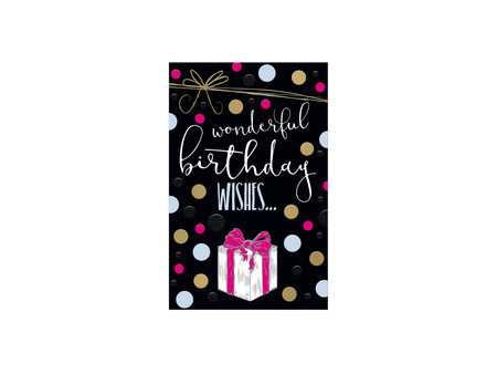SUSY CARD Carte d'anniversaire Goldelicious 'Pois'