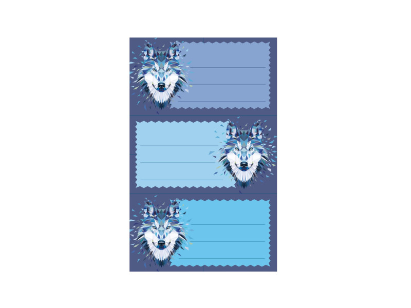 herlitz Étiquettes pour livres Wild Animals Loup, 78 x 42 mm
