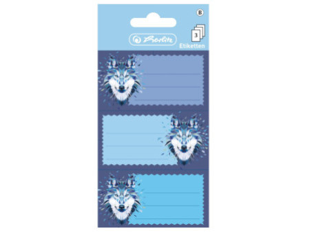 herlitz Étiquettes pour livres Wild Animals Loup, 78 x 42 mm