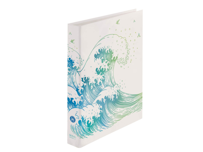 herlitz Classeur à anneaux maX.file GREENline Vague, A4