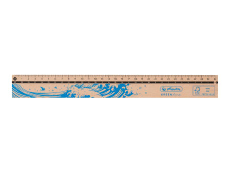 herlitz Règle en bois GREENline, 300 mm
