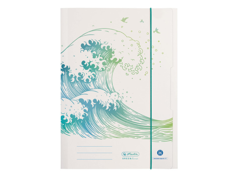 herlitz Chemise à rabats GREENline Vague, A4