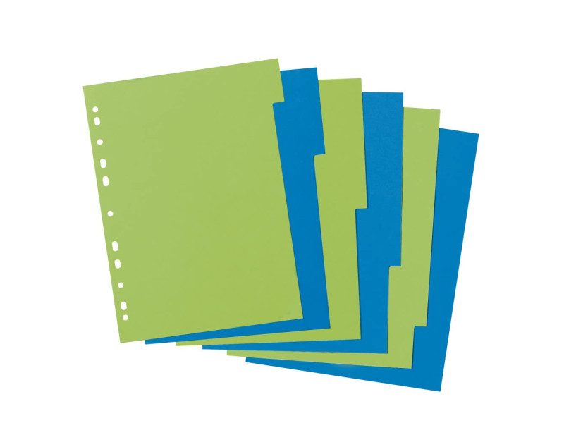 herlitz Intercalaires carton GREENline, A4, 6 touches, uni
