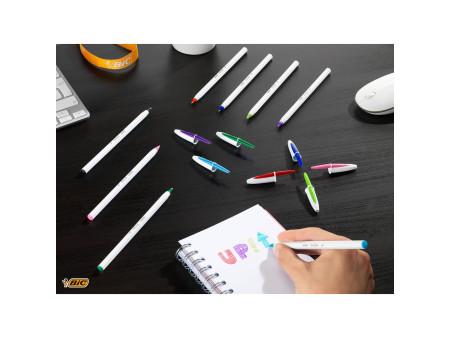 BIC Stylo bille Cristal Up Fashion, assorti, carton de 20