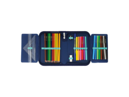 herlitz Etui scolaire 'Cute Animals Turtle', 31 pièces