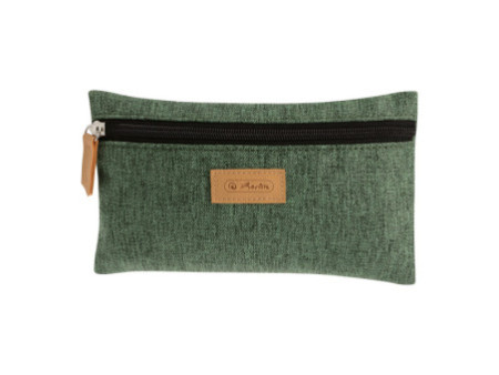 herlitz Trousse plate GREENline, vert chiné
