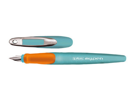 herlitz Stylo plume my.pen, plume: M, turquoise/orange
