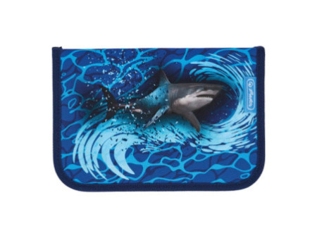 herlitz Étui scolaire 'Blue shark', 31 pièces