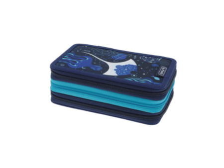 herlitz Étui scolaire TriCase 'Deep Ocean', 31 pièces