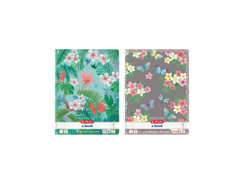 herlitz Cahier à spirales Ladylike, A4, quadrillé