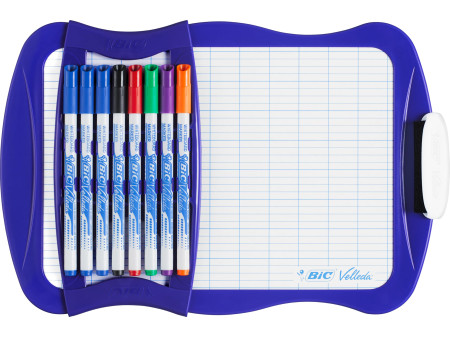 BIC Kit ardoise blanche Velleda, marqueur 1721 & effacette
