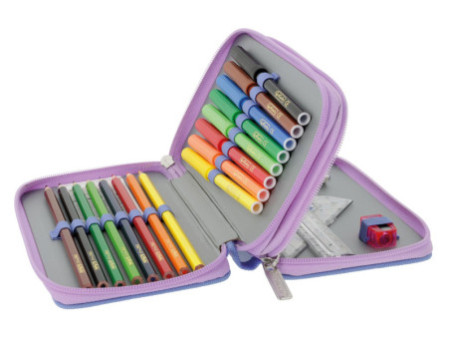 herlitz Etui scolaire double 'Mystic Mermaid', 23 pièces