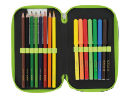herlitz Etui scolaire double 'Wild Life', 23 pièces