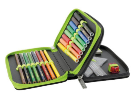 herlitz Etui scolaire double 'Wild Life', 23 pièces