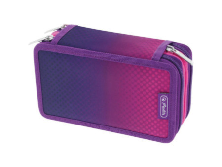 herlitz Etui scolaire TriCase 'Dip Dye Pink', 31 pièces
