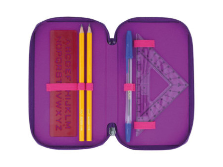 herlitz Etui scolaire TriCase 'Dip Dye Pink', 31 pièces