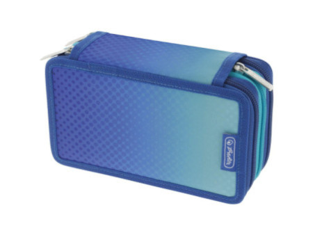 herlitz Etui scolaire TriCase 'Dip Dye Blue', 31 pièces