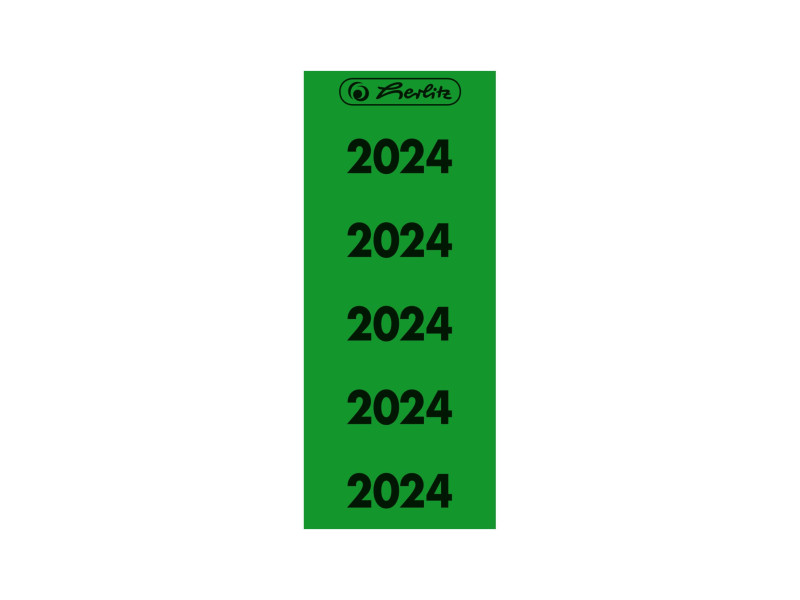 herlitz Etiquette imprimée pour classeur année 2024, vert