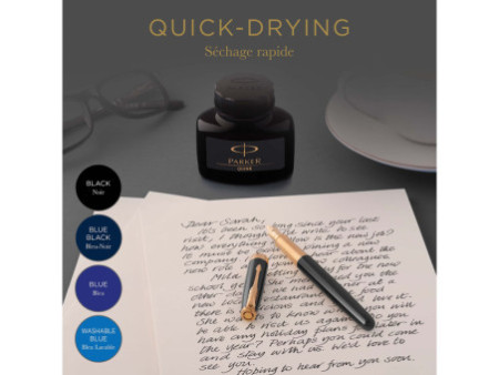 PARKER Flacon d'encre QUINK, contenu: 57 ml, bleu