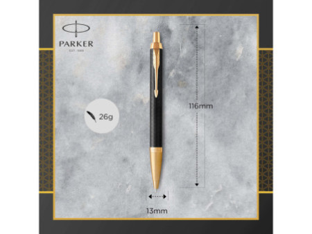 PARKER Stylo à bille IM PREMIUM Noir et Doré G.T.