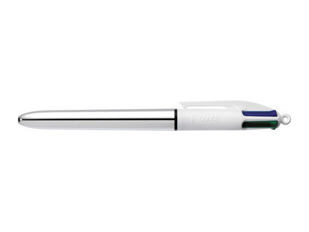 BIC Stylo à bille 4 Colours Shine, 0,32 mm, or rose
