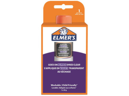ELMER'S Bâton de colle Disappearing Purple, 22 g, blister x1