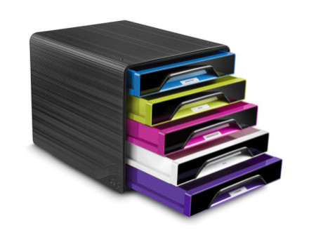 CEP Module de classement Smoove GLOSS, 5 tiroirs, noir /