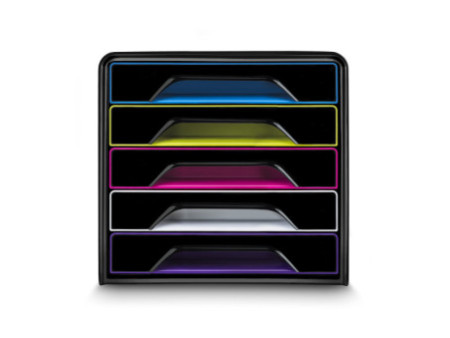 CEP Module de classement Smoove GLOSS, 5 tiroirs, noir /
