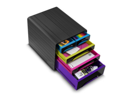 CEP Module de classement Smoove GLOSS, 5 tiroirs, noir /