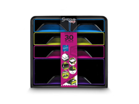 CEP Module de classement Smoove GLOSS, 5 tiroirs, noir /