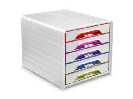 CEP Module de classement Smoove GLOSS, 5 tiroirs, blanc /