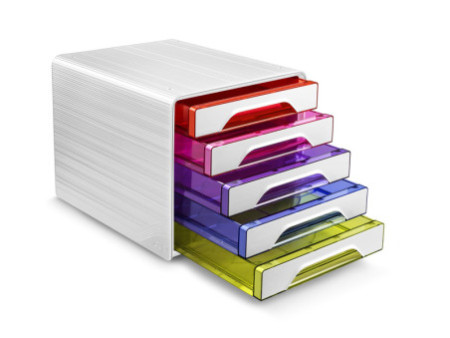 CEP Module de classement Smoove GLOSS, 5 tiroirs, blanc /