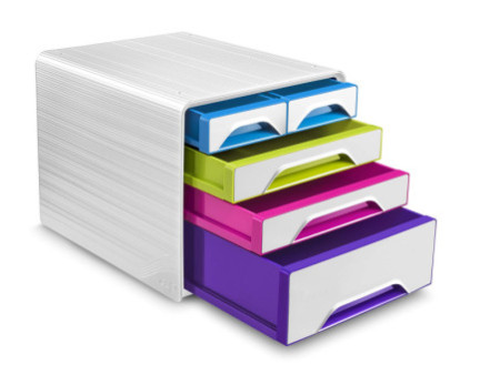 CEP Module de classement Smoove GLOSS, 5 tiroirs, blanc /