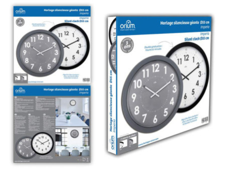 CEP Orium Horloge murale Géante, montre quartz, gris