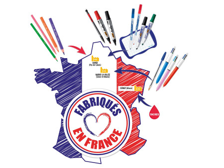 BIC Stylo à bille 4 Colours, boîte métallique de 8