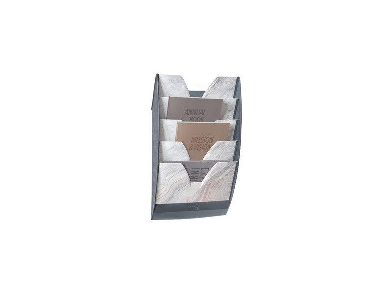 CEP Présentoir mural mineral Marbre, A4, 5 cases, rose