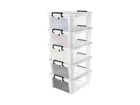 CEP Boîte de rangement ART DECO, 20 litres, set de 5