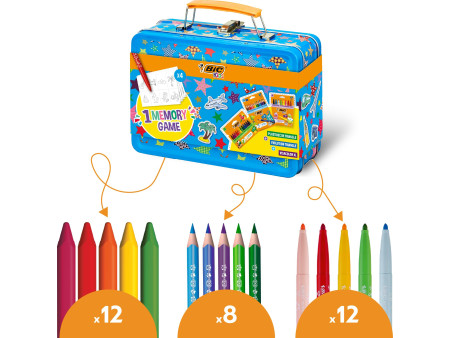 BIC KIDS Kit de coloriage pour le voyage 'MEMORY GAME'