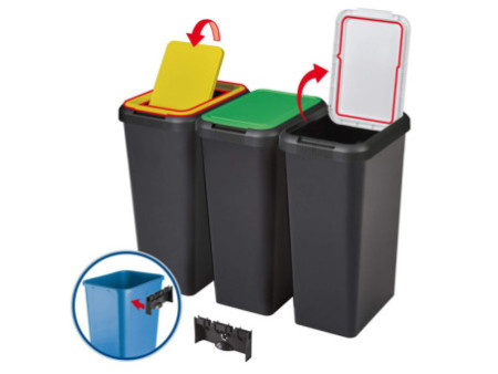 CEP Poubelle de tri sélectif Touch & Lift, 45 litres, vert