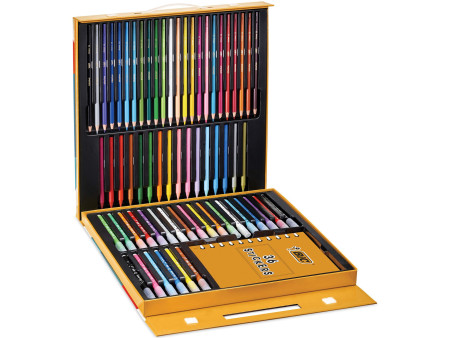 BIC KIDS Kit de dessin 'ACTIVITY CASE', 100 pièces